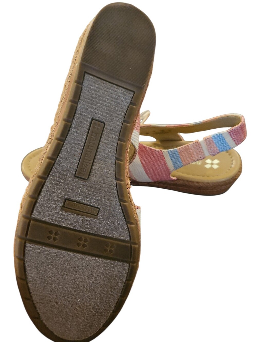 Naturalizer Reilly Women’s Striped Lace-Up Open-Toe Sandals in Pastel Pink 9M - Picture 7 of 7